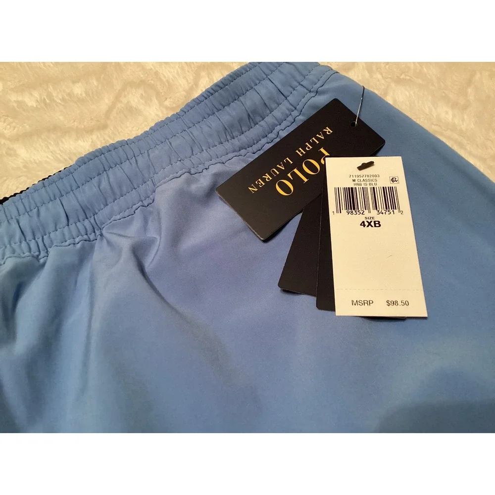 Polo Ralph Lauren Mens Swim Trunks 4XB Blue Stretch Recycled Harbor Island Blue - Picture 6 of 8